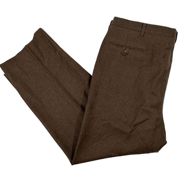 40x26 Vintage 100% Pure Wool Strathmore by Anderson Little Brown Dress Pants - Picture 1 of 10